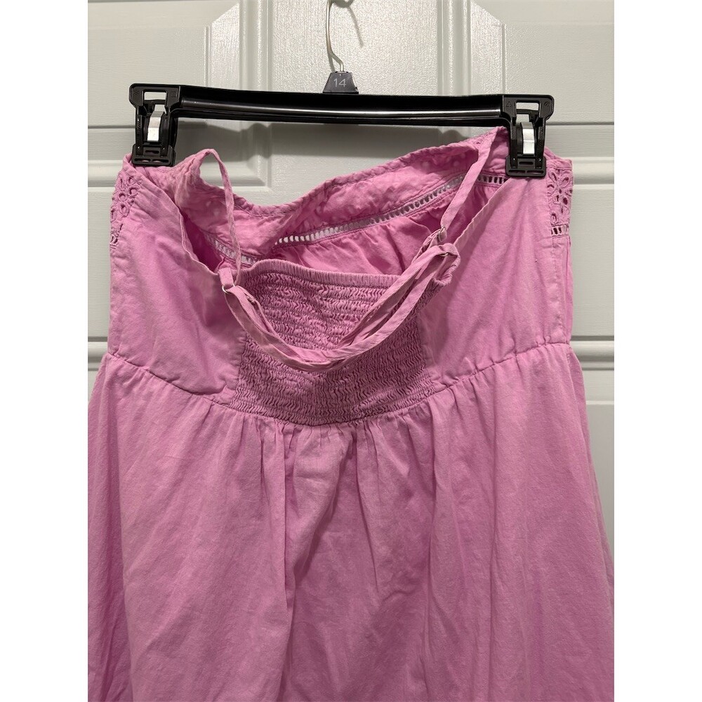 J.Crew Dress Womens Size S Pink Eyelet Maxi Sweetheart Sleeveless - Picture 4 of 6